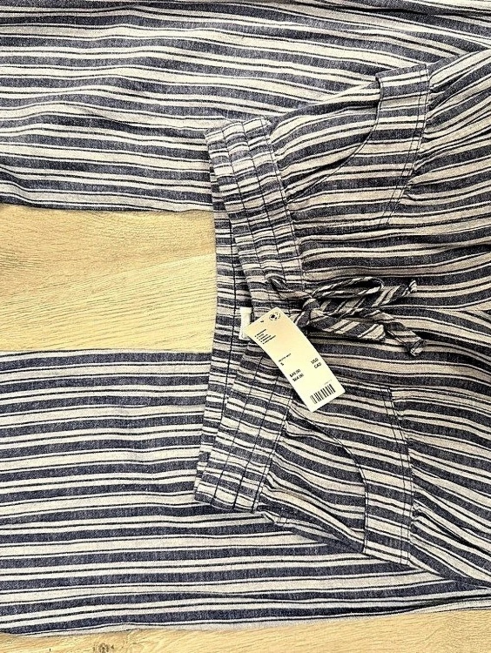 Urban Outfitters Striped Wide Leg Pants in Blue & White Size Small NWT